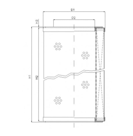 R332C20P filter element for return filter