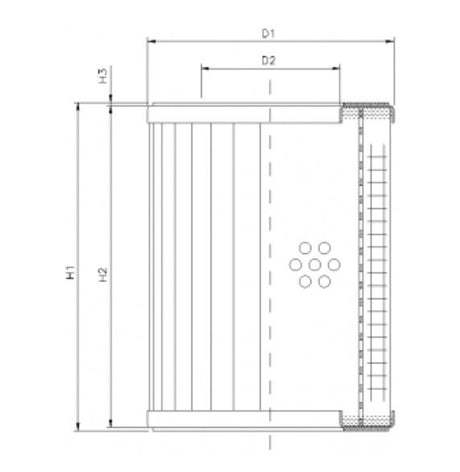 R332G03V filter element for return filter