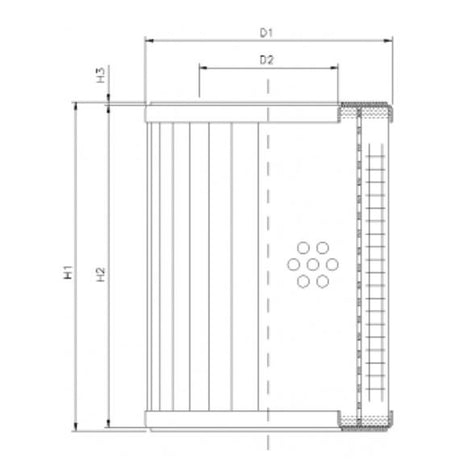 R332G06 filter element for return filter