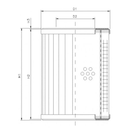 R332G40 filter element for return filter
