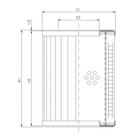 R333C20 filter element for return filter