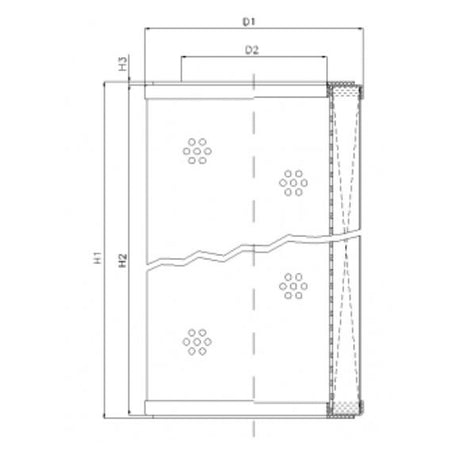 R333G06P filter element for return filter
