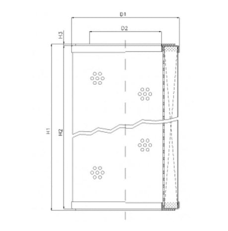 R333G10P filter element for return filter