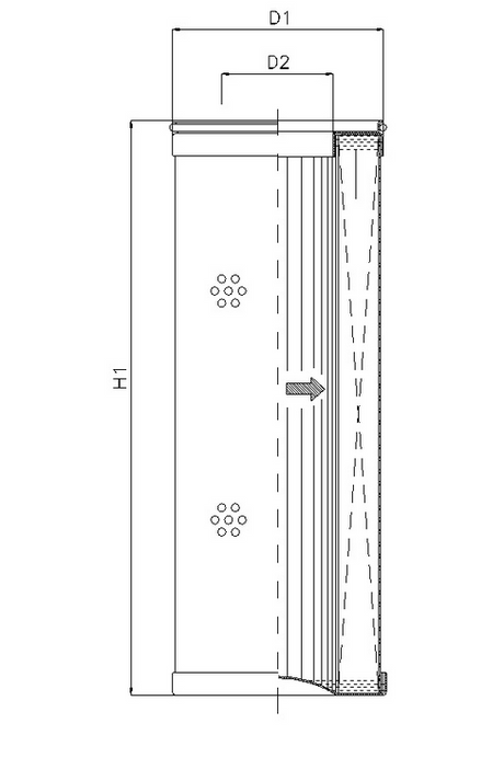 R413G25 Filter element for return filter