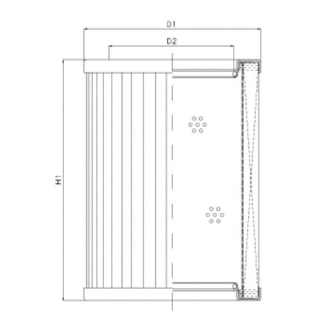 R432G25V filter element for return filter