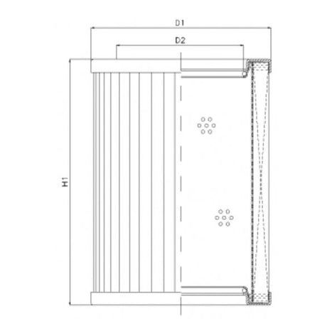 R432T200 filter element for return filter