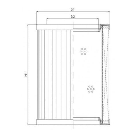 R432T40 filter element for return filter