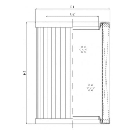 R433T100 filter element for return filter
