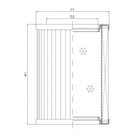 R433T40 filter element for return filter