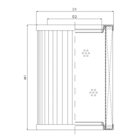 R434T100 filter element for return filter