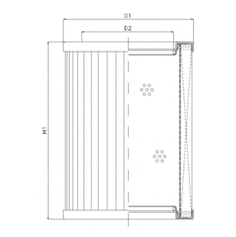 R434T40 filter element for return filter