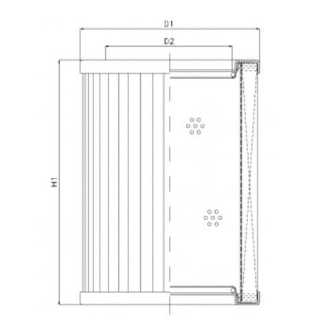 R440G25 filter element for return filter