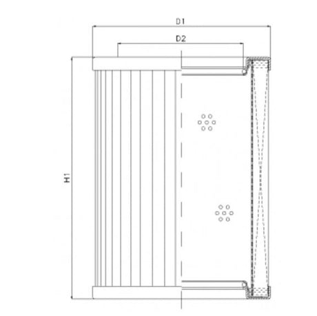 R444T25 filter element for return filter