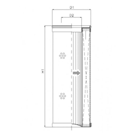 R471G03 filter element for return filter