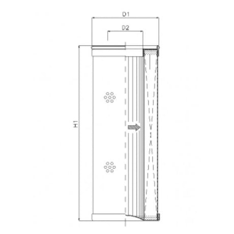 R471G10 filter element for return filter