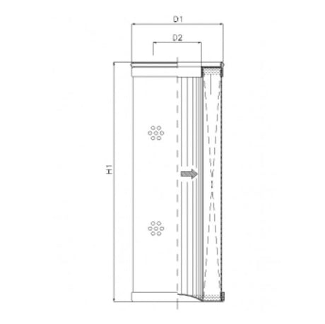 R471G25 filter element for return filter
