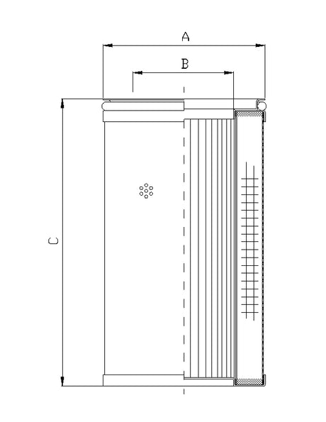 R473G10V Filter element for return filter