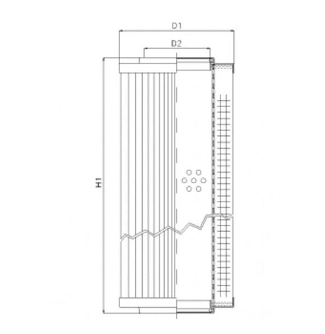 R481G25V filter element for return filter