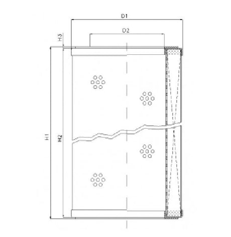 R5101T40 filter element for return filter