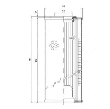 R5110C03 filter element for return filter