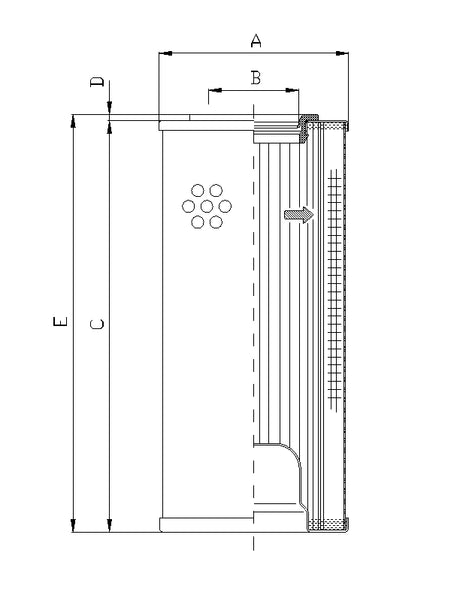 R5110C25 Filter element for return filter