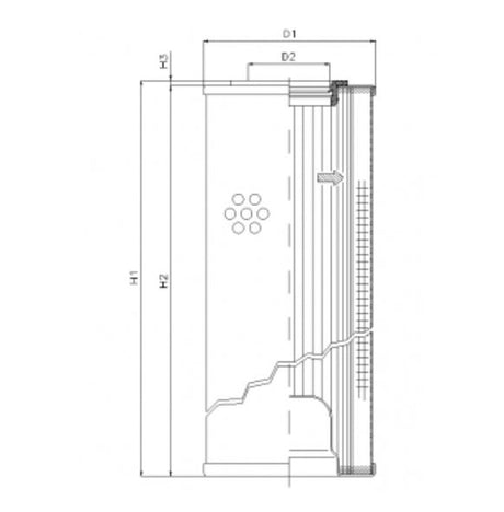 R5110G03 filter element for return filter