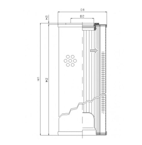 R5111T40 filter element for return filter