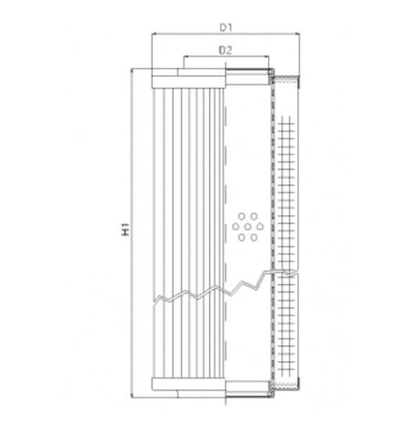 R521C10V filter element for return filter