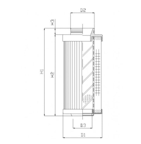 R530G03 filter element for return filter