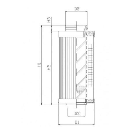 R531G03 filter element for return filter