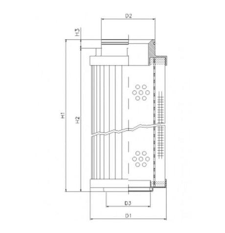 R540T25 filter element for return filter