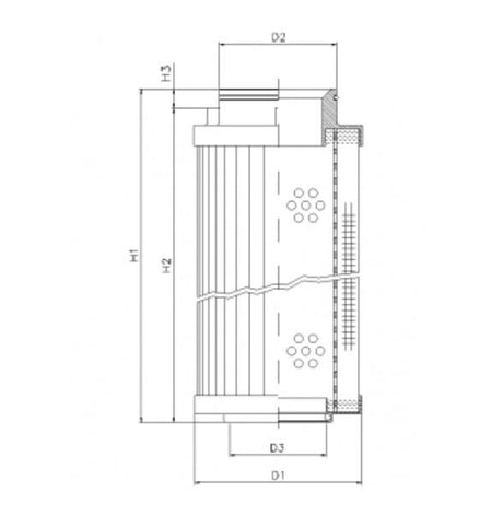R541C10V filter element for return filter