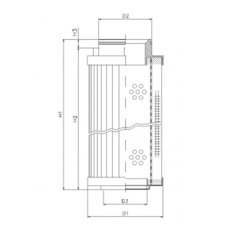 R541G03V filter element for return filter