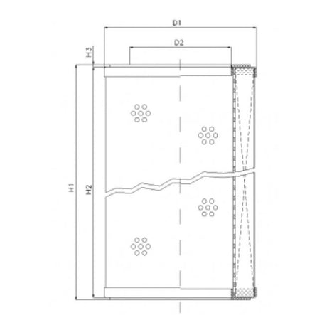 R570T40V filter element for return filter