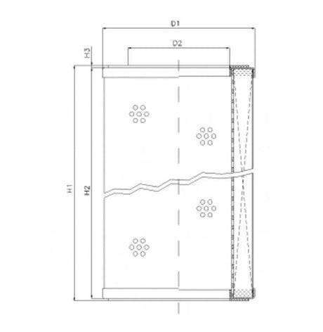 R590C10 filter element for return filter
