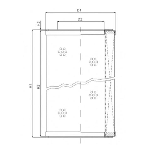 R590G10 filter element for return filter
