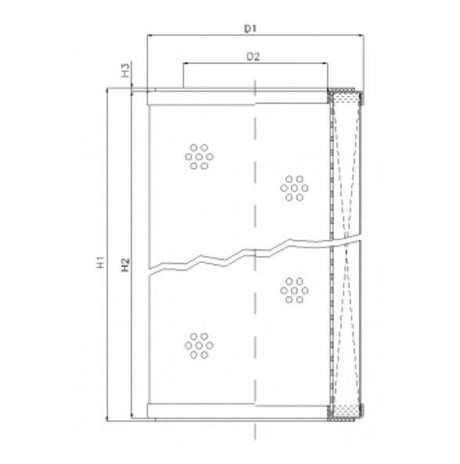 R590T238 filter element for return filter