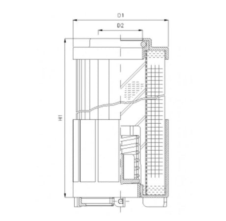 R622G03 hydraulic filter element