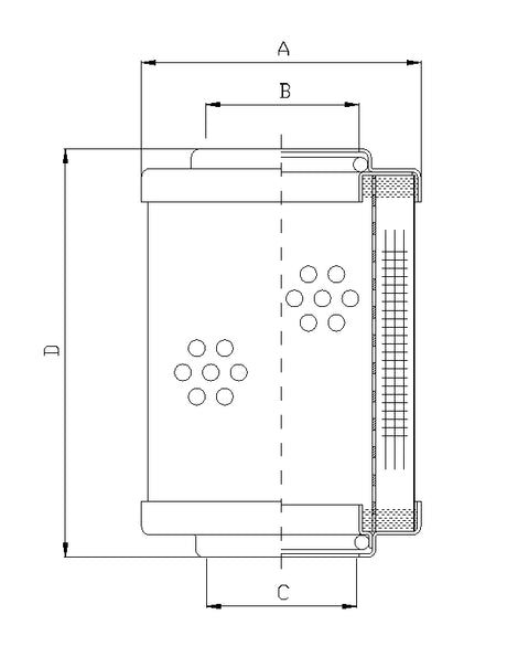 R640C10R Filter element for return filter