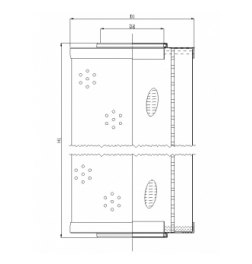 R671G10 hydraulic filter element