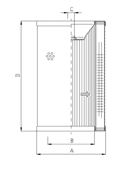 R711C25 Filter element for return filter