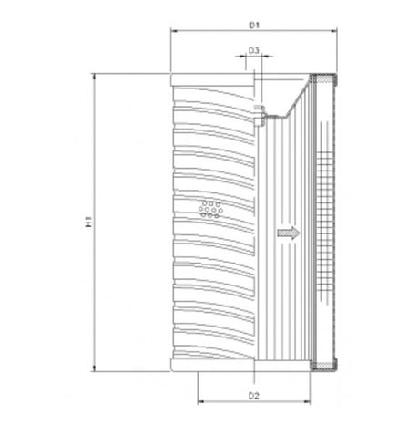 R712T100 filter element for return filter