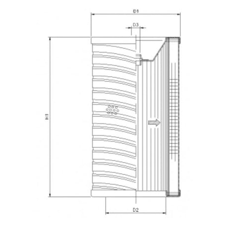 R720T250 filter element for return filter