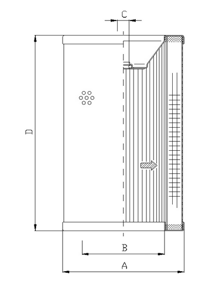 R721G10V Filter element for return filter