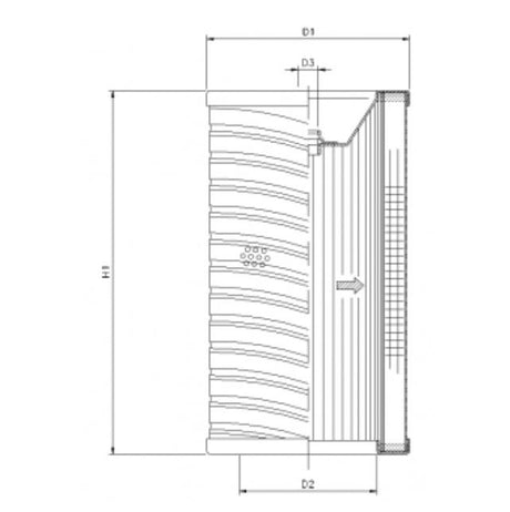 R722C25 filter element for return filter