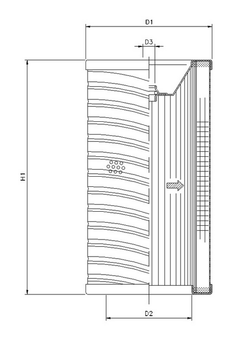 R722G10V Filter element for return filter