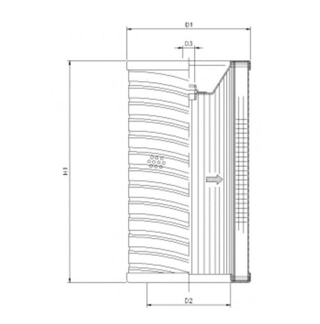 R724T100 filter element for return filter