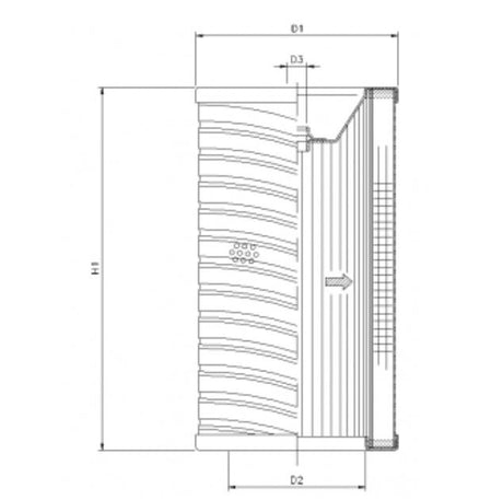 R732T25 filter element for return filter