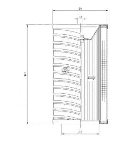 R734G06 filter element for return filter