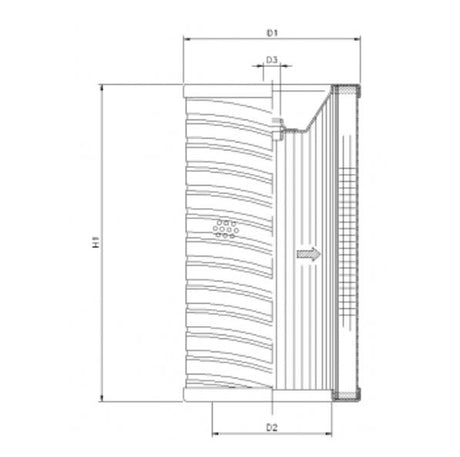 R736T25 filter element for return filter